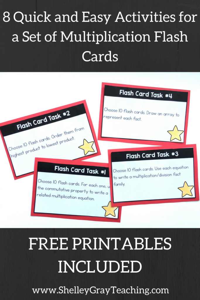 Activities For A Set Of Multiplication Flash Cards   Shelley