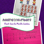 Adding 3 Numbers: First Grade Math Center $1 Deal | First