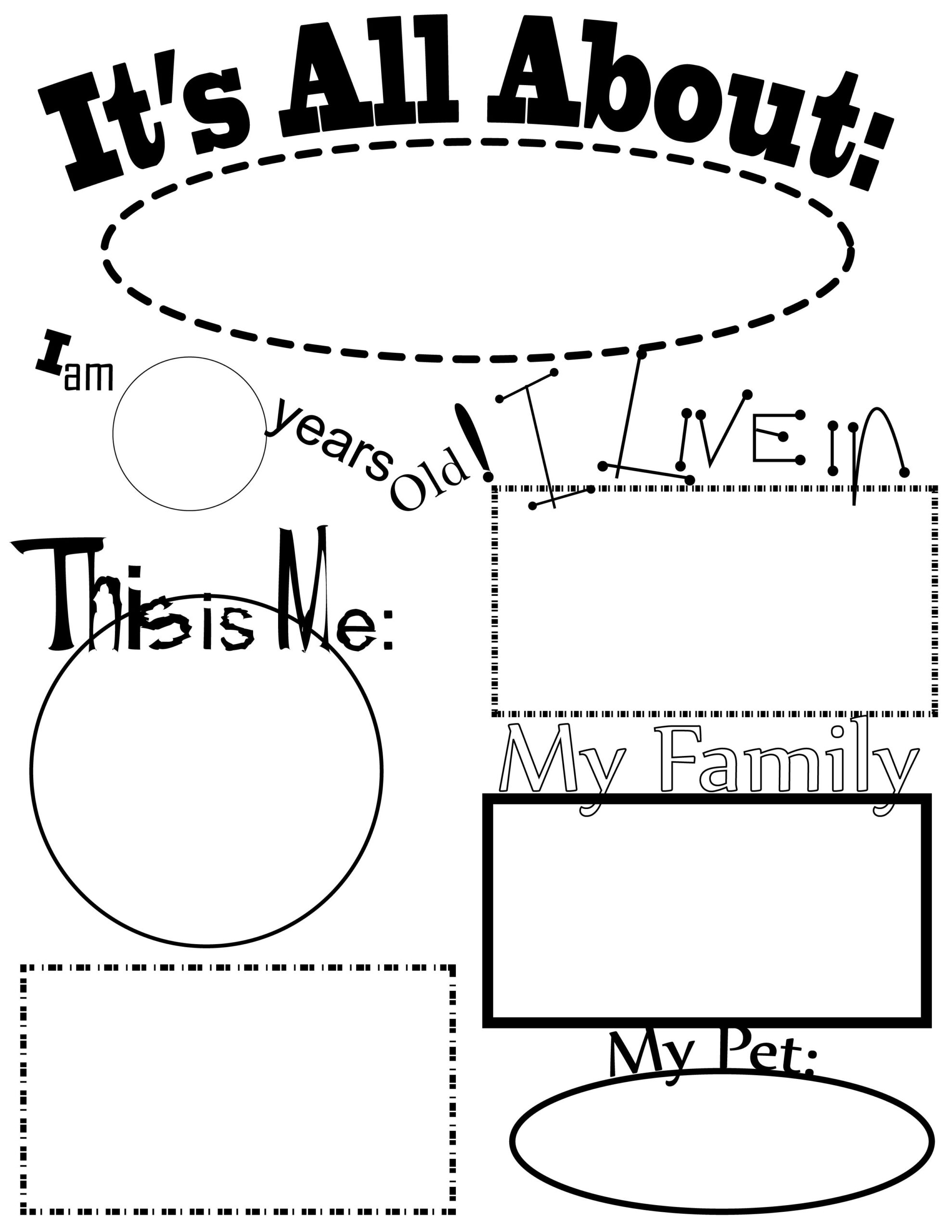 Free Printables Of All About Me Rainbow Worksheet
