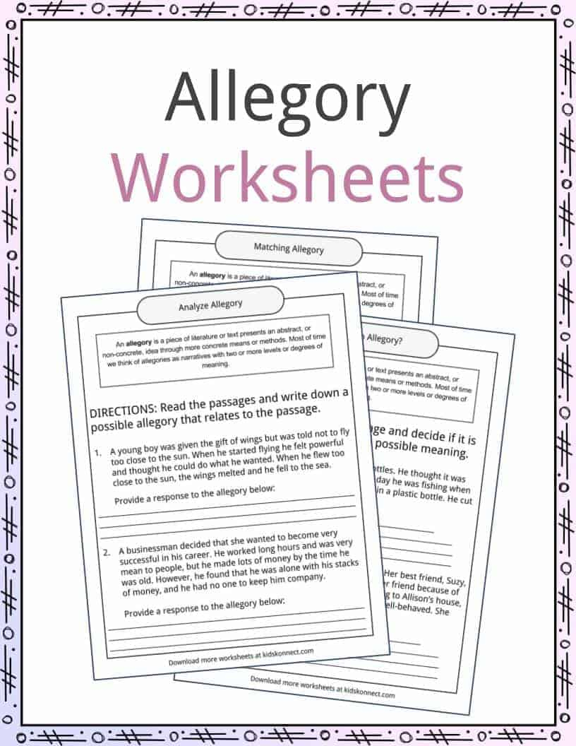 Allegory Examples, Definition And Worksheets | Kidskonnect