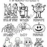 B&w Picture Dictionary About Halloween | Halloween