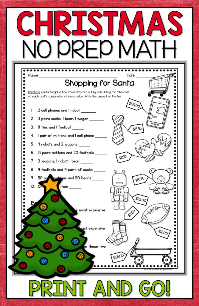 Christmas Math Worksheets | Christmas Math Worksheets