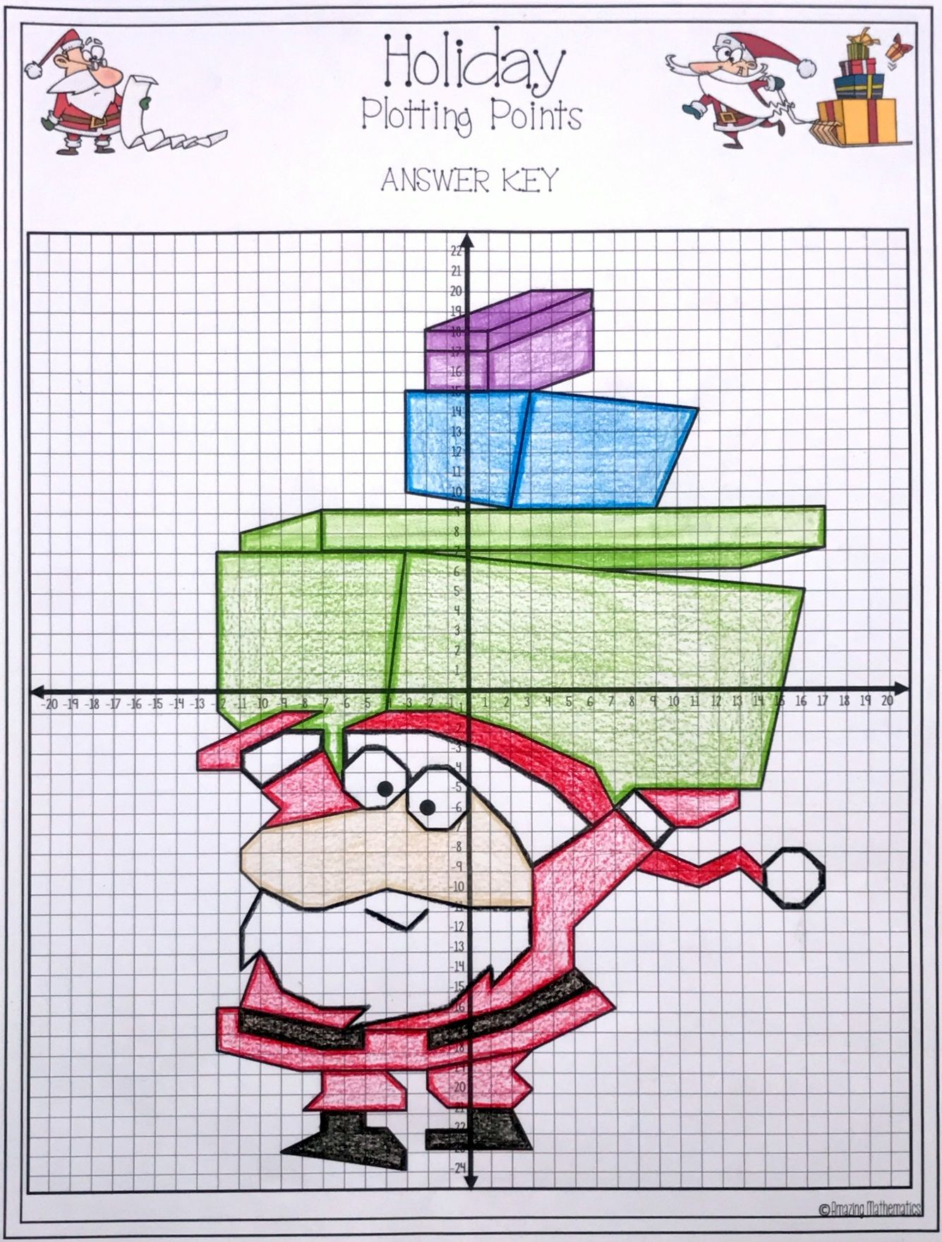 Christmas Plotting Points - Mystery Picture | Coordinate