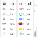 Consonant Blends Worksheets For Kindergarten   Scalien