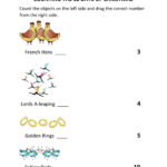 Counting The 12 Days Of Christmas Worksheet