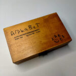 Cursive Alphabet And Number Wooden Rubber Stamp Set, Design