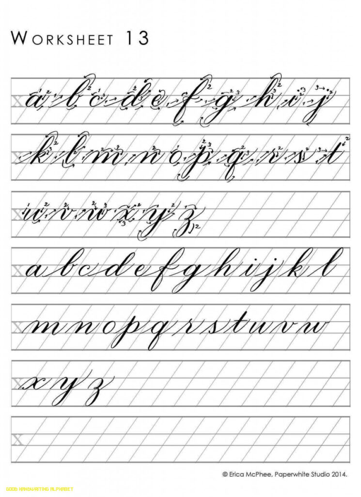 Cursive Handwriting Alphabet Printable