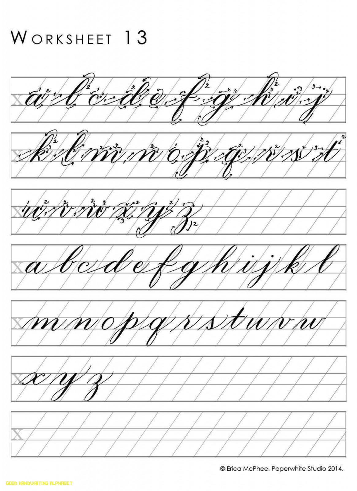 Cursive Handwriting Alphabet Printable