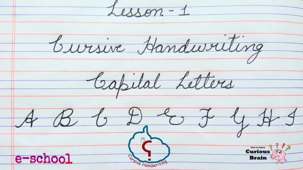 Cursive Handwriting Method For Capital Letters Lesson 1 | Alphabets From A  To I | Stepstep