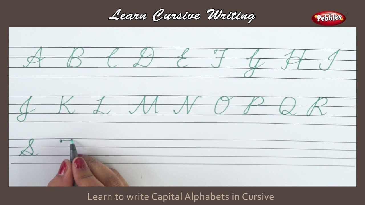Cursive Writing | How To Write Capital Alphabets In Cursive | Alphabets  Cursive Handwriting Letters