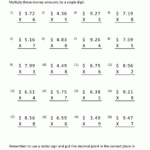 Decimal Multiplication Worksheet 5Th Grade