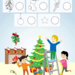 Decorate The Christmas Tree Worksheet   Count & Color