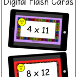 Digital Multiplication Flash Cards Bundle | Distance