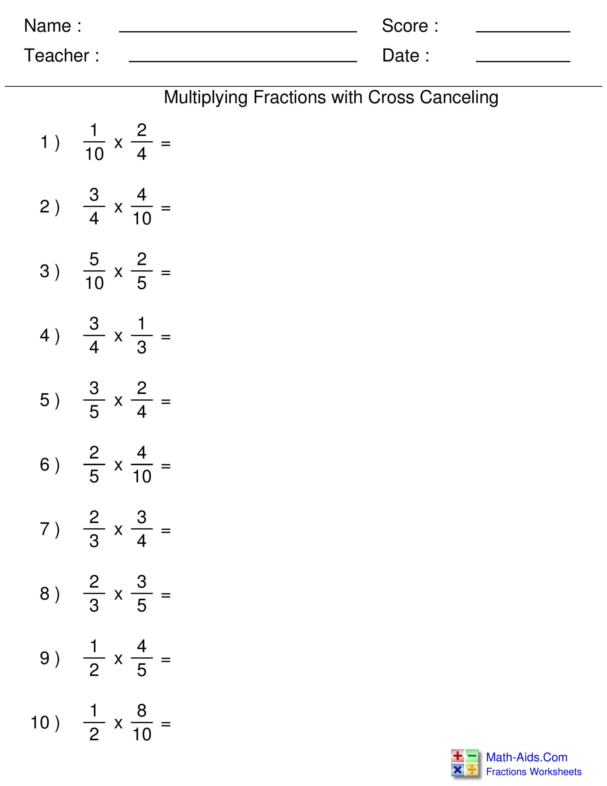 ✅ Best 10+ Multiplying Fraction Worksheets - You Calendars