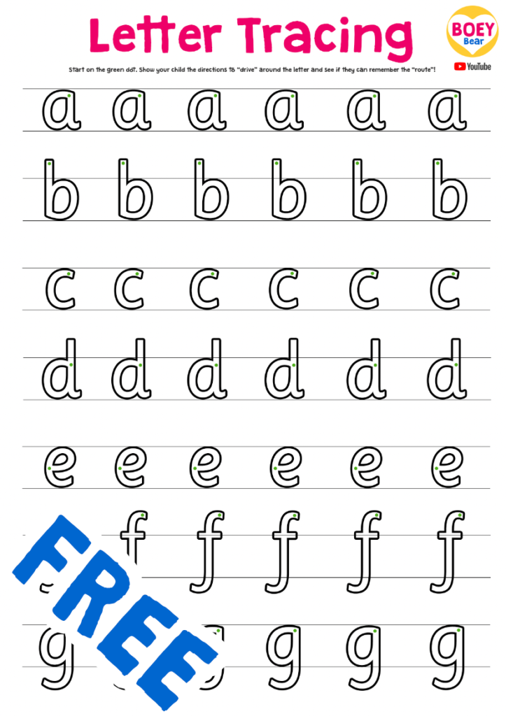 🐻 Abc Printables Free   Letter Formation & Pencil Control F