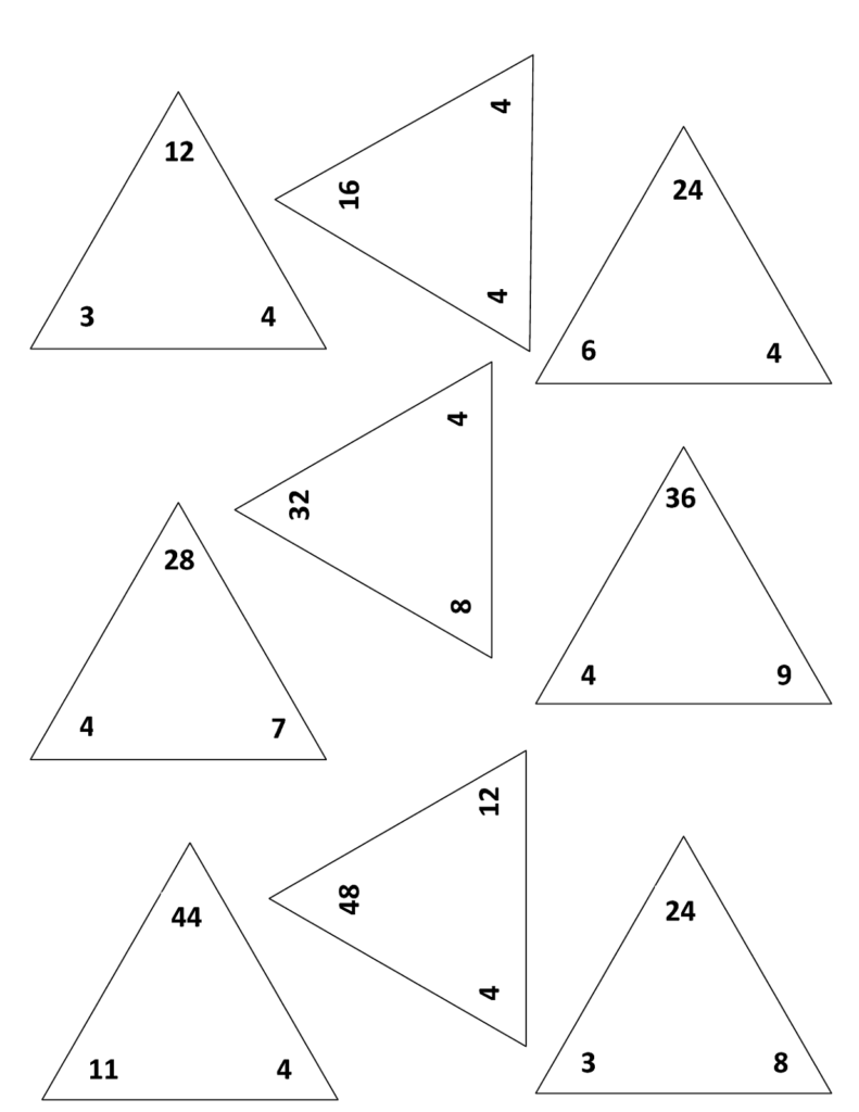 Fact Family Worksheets Printable | Fact Triangles, Triangle