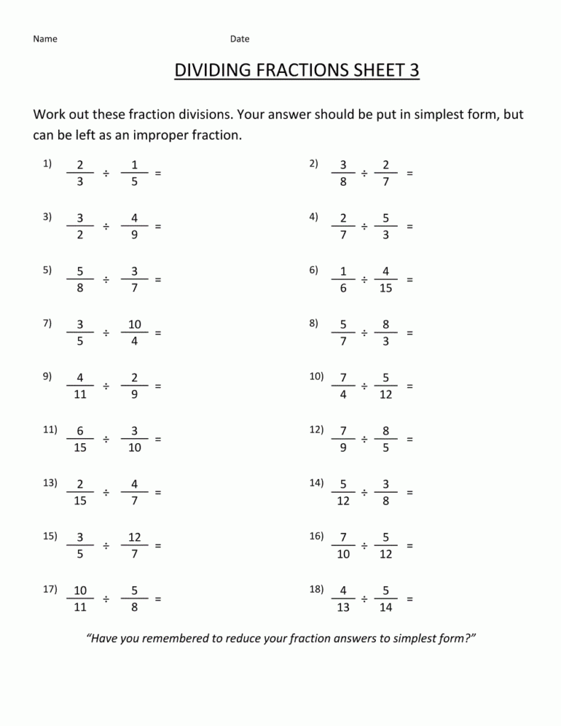 Free Fraction Worksheets Printable | K5 Worksheets | Free