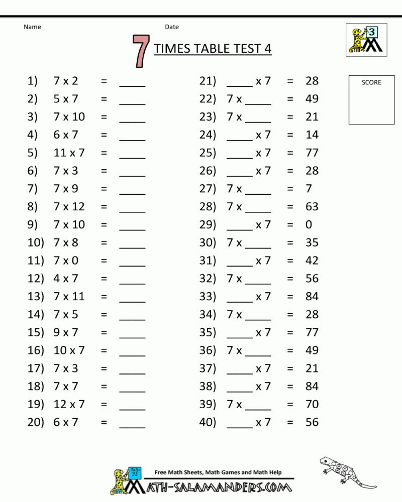Free Printable 7Th Grade Math Worksheets With Answer Key