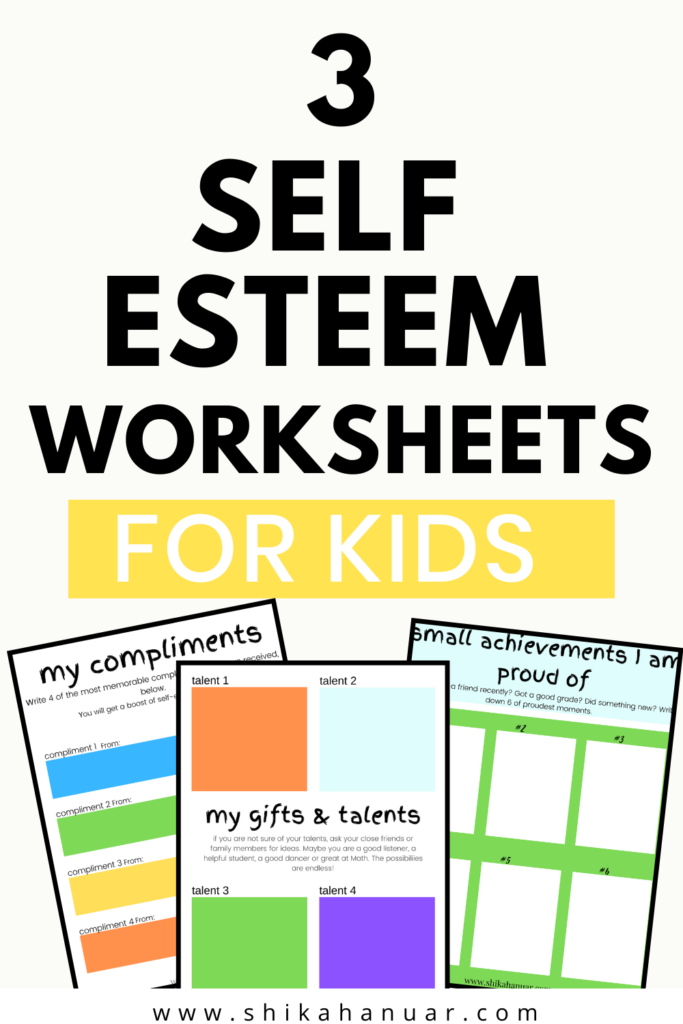 Free Printable) Self Esteem Worksheets For Kids To Give Them