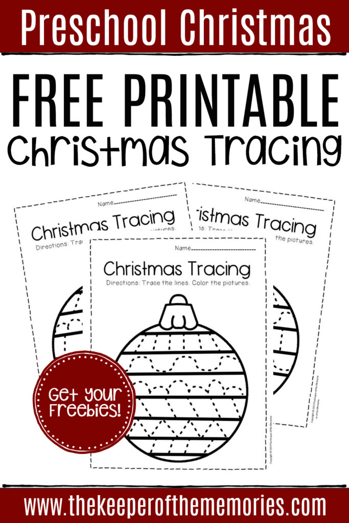 Free Printable Tracing Christmas Preschool Worksheets