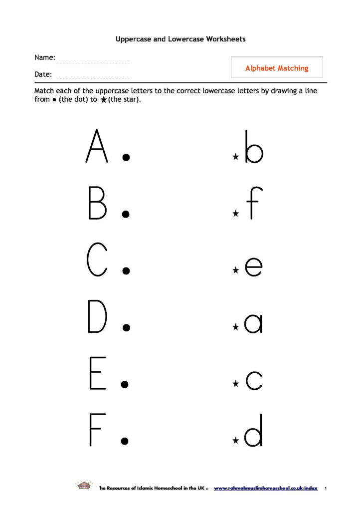 Free Printable Uppercase And Lowercase Letters Worksheets