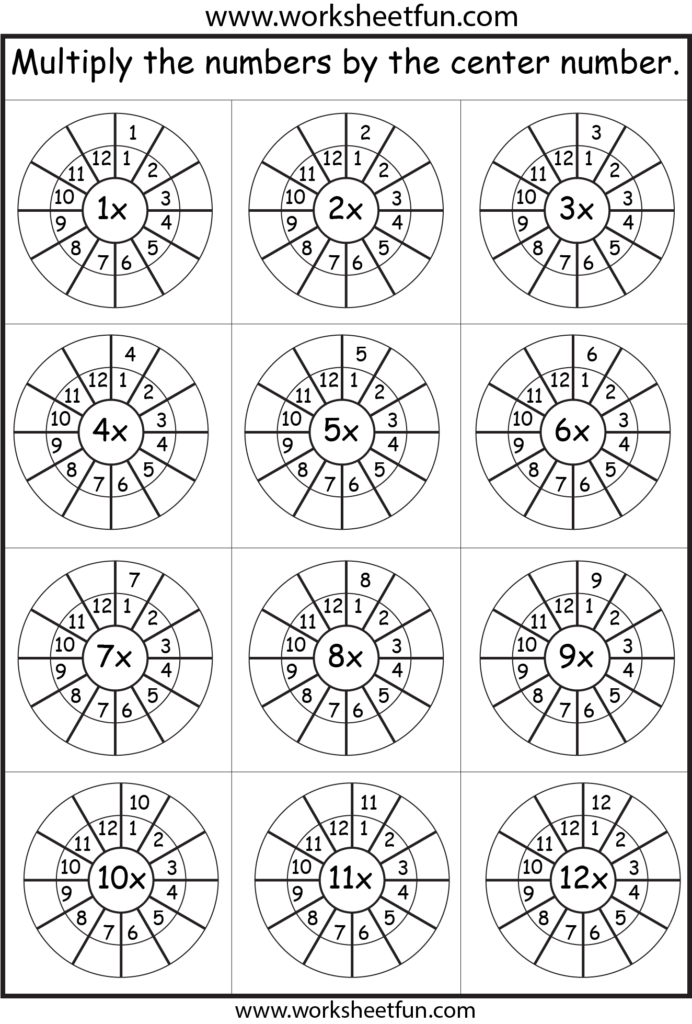 Free Printable Worksheets | Times Tables Worksheets, Math