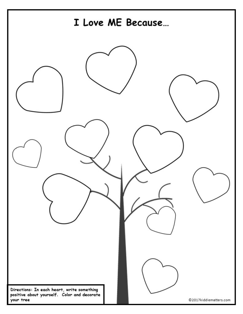 Self Esteem Printable Worksheets For Kids | AlphabetWorksheetsFree.com