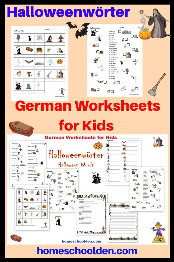 German Worksheets Halloween Wörter In 2020 | Halloween Words