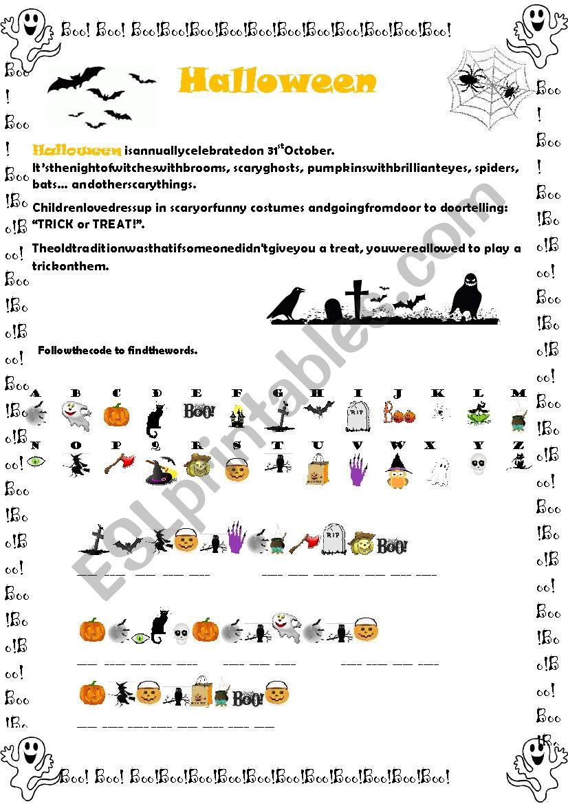 Halloween Code - Esl Worksheetnandat