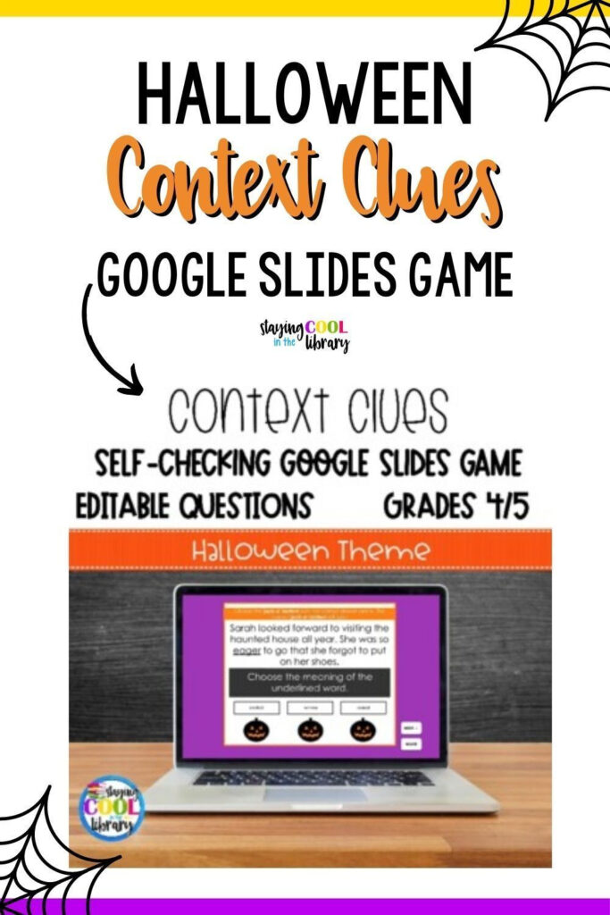 Halloween Context Clues Google Slides Game | Distance