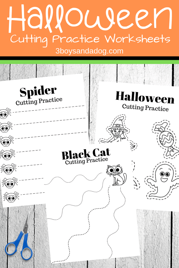 Halloween Cutting Practice Worksheets – 3 Boys And A Dog
