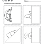 Halloween Drawing Activity Worksheet   Free Kindergarten