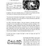 Halloween Haunted House, The Story Worksheet