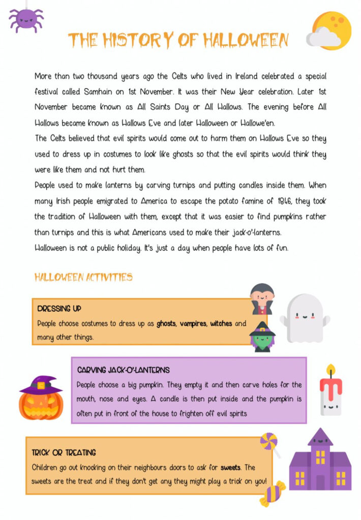 Halloween History Interactive Worksheet