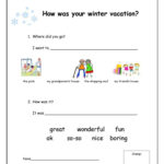 How Was Your Winter Vacation?   English Esl Worksheets For