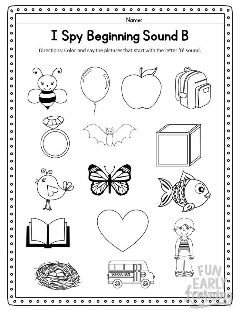 I Spyinning Sounds Activity Free Printable For Speech And