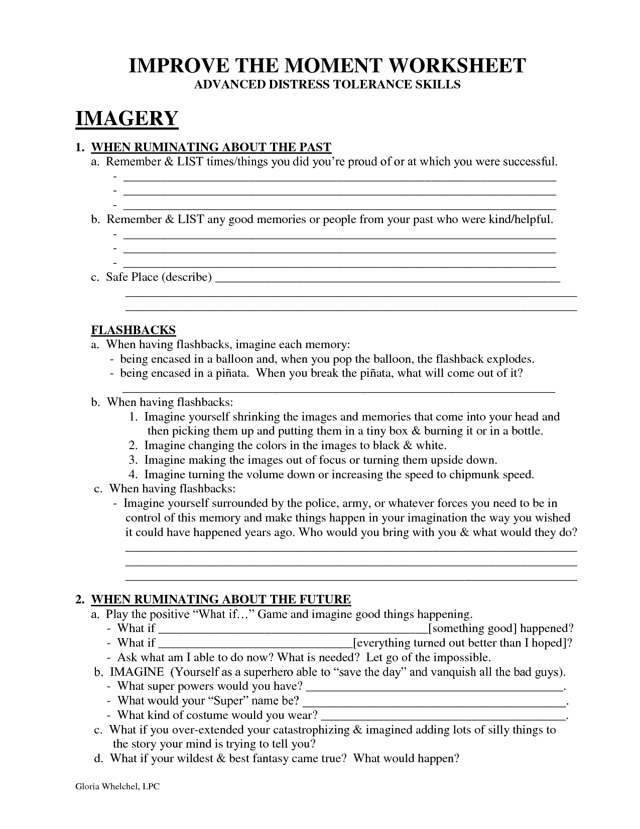Improve The Moment Worksheet - Dbt Self Helppengxuebo