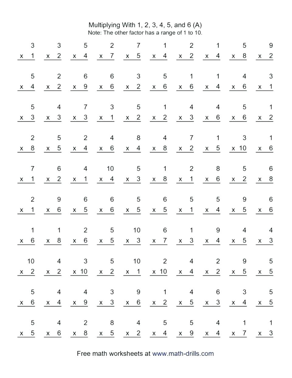 Incredible Math Sheets To Print Multiplication Photo
