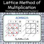 Lattice Method Of Multiplication (Worksheets With Decimal