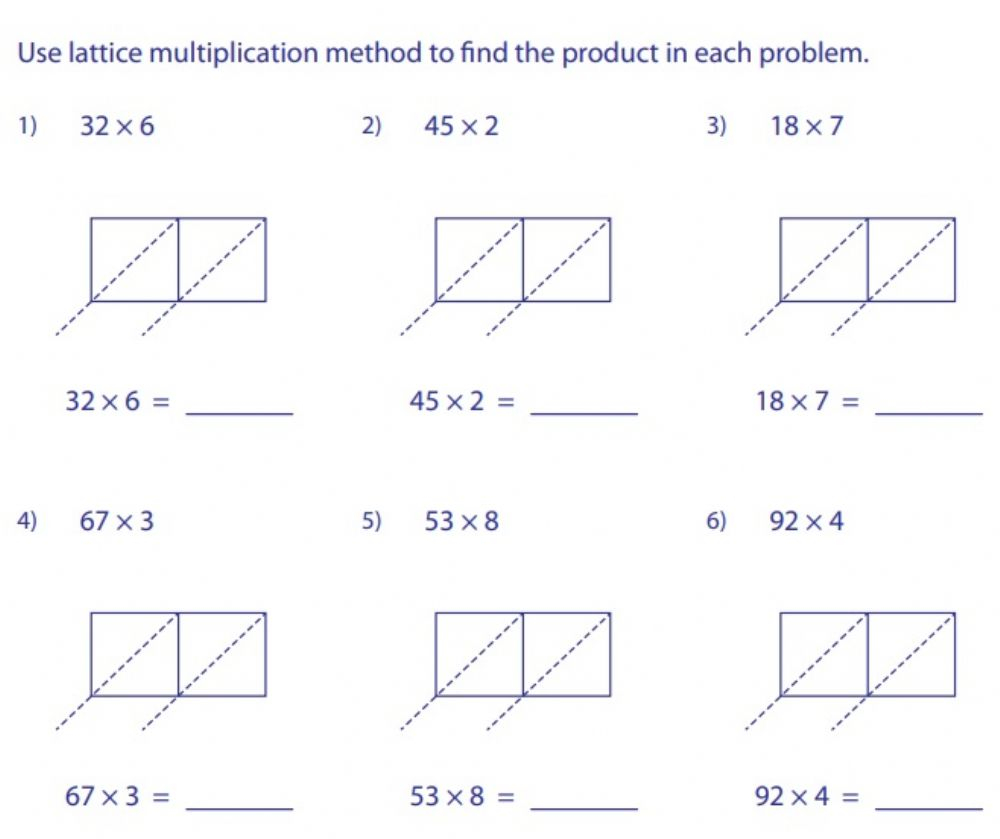 Lattice Multiplication Activity