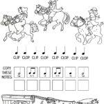 Let's Play Music : Horses   Rhythm Work Sheet   Free