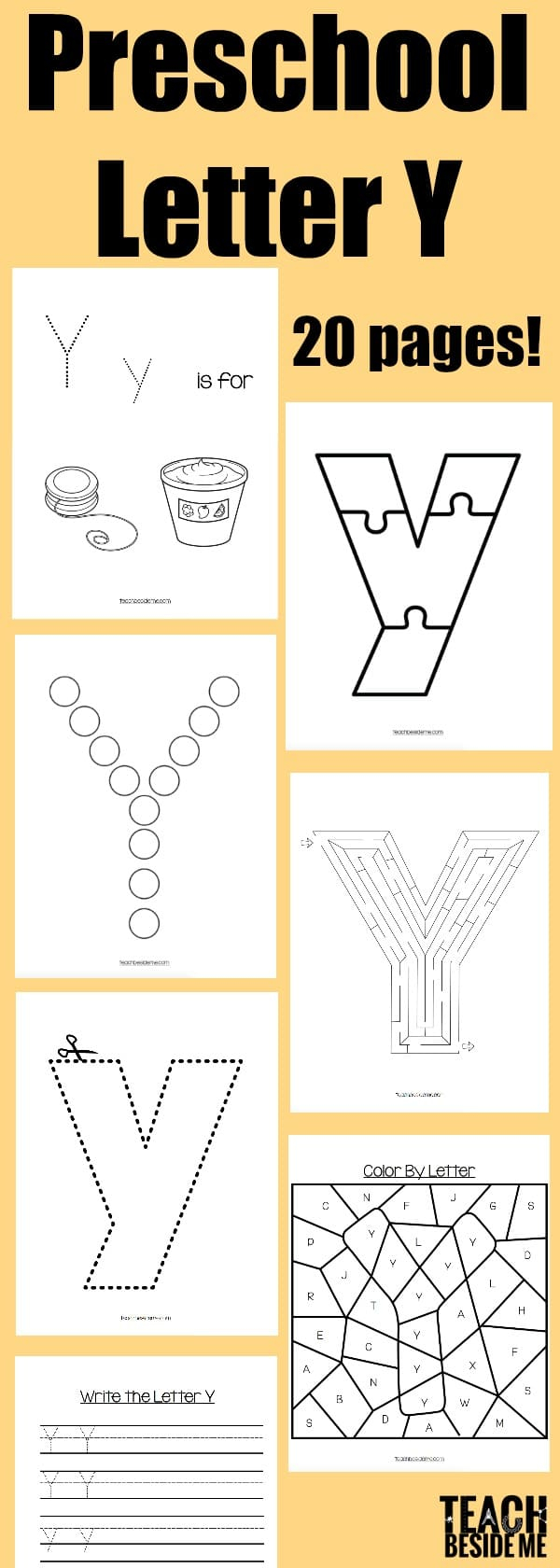 Letter Of The Week: Preschool Letter Y Activities - Teach in Letter Y Worksheets Answer Key