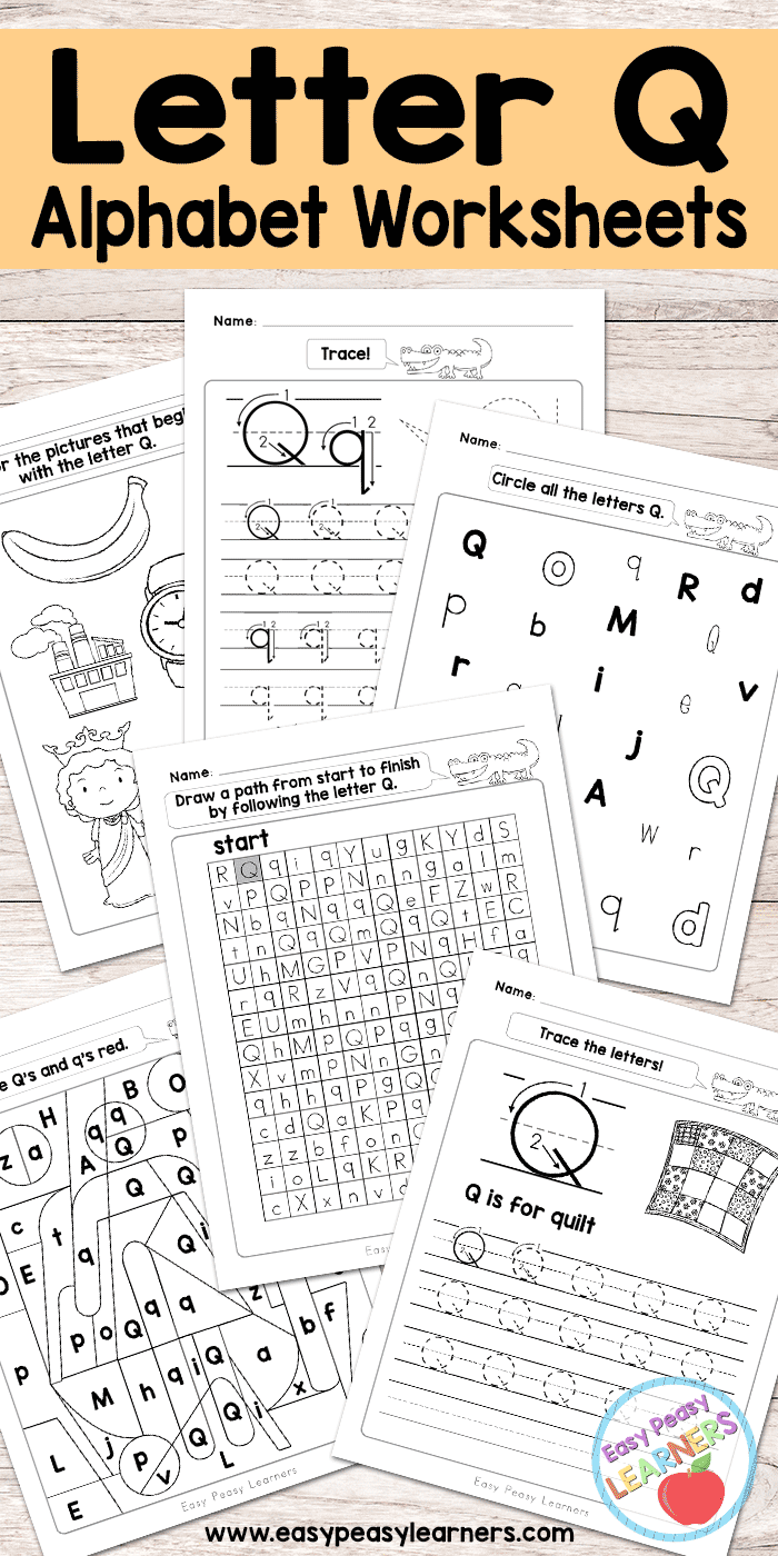 Letter Q Worksheets - Alphabet Series - Easy Peasy Learners