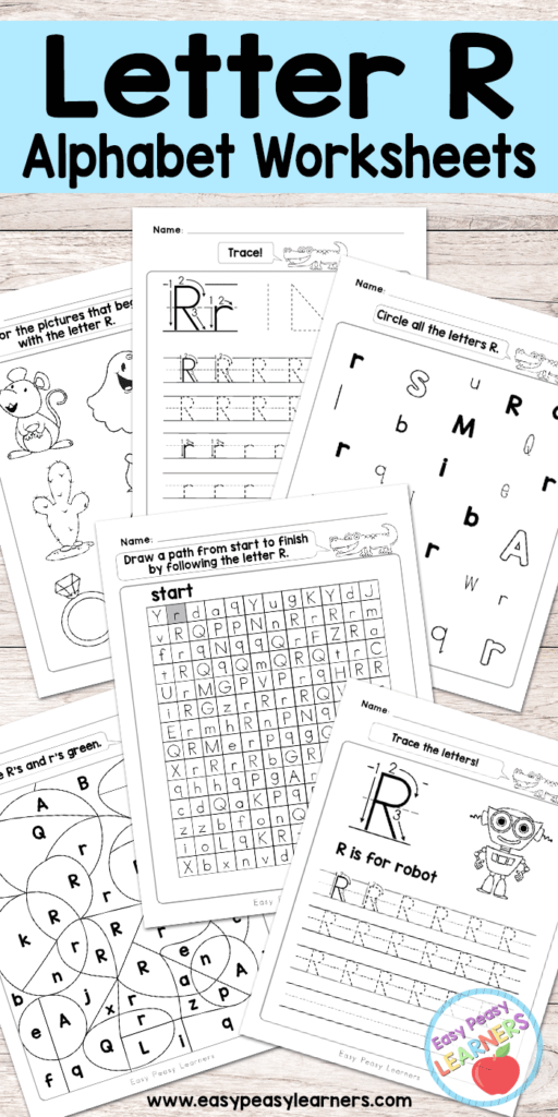 Letter R Worksheets   Alphabet Series   Easy Peasy Learners