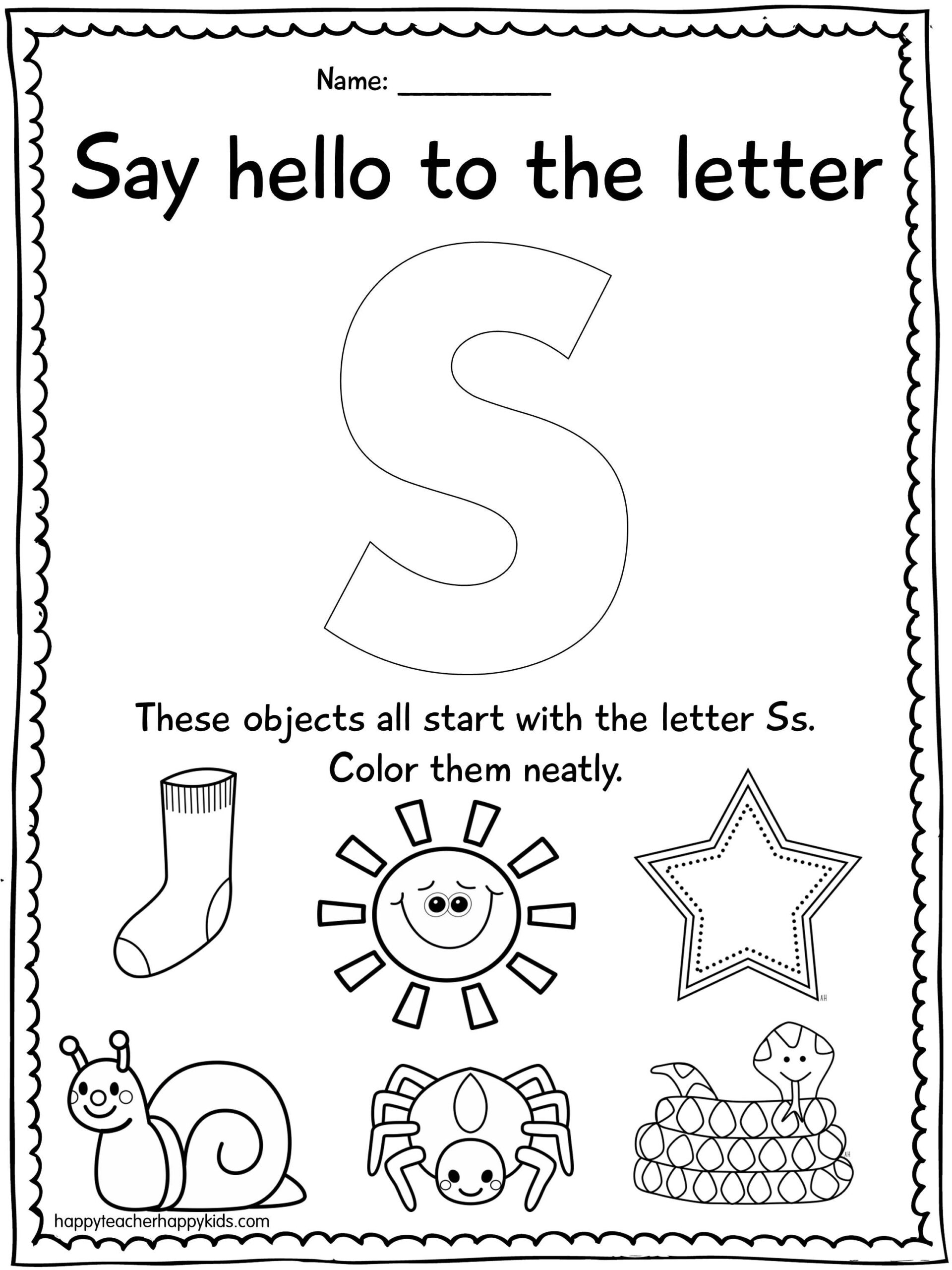 Letter S | Preschool Letters, Preschool Letter S, Letter S