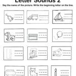 Letter Sound Worksheets Kindergarten Word Alphabet Sounds