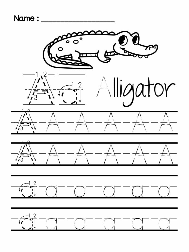 Letter Tracing Worksheets Free Best Preschool Writing