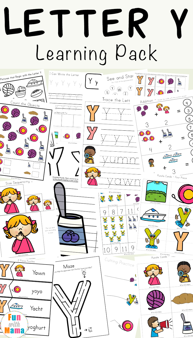 Letter Y Worksheets For Preschool + Kindergarten - Fun With Mama within Letter Y Worksheets Answer Key
