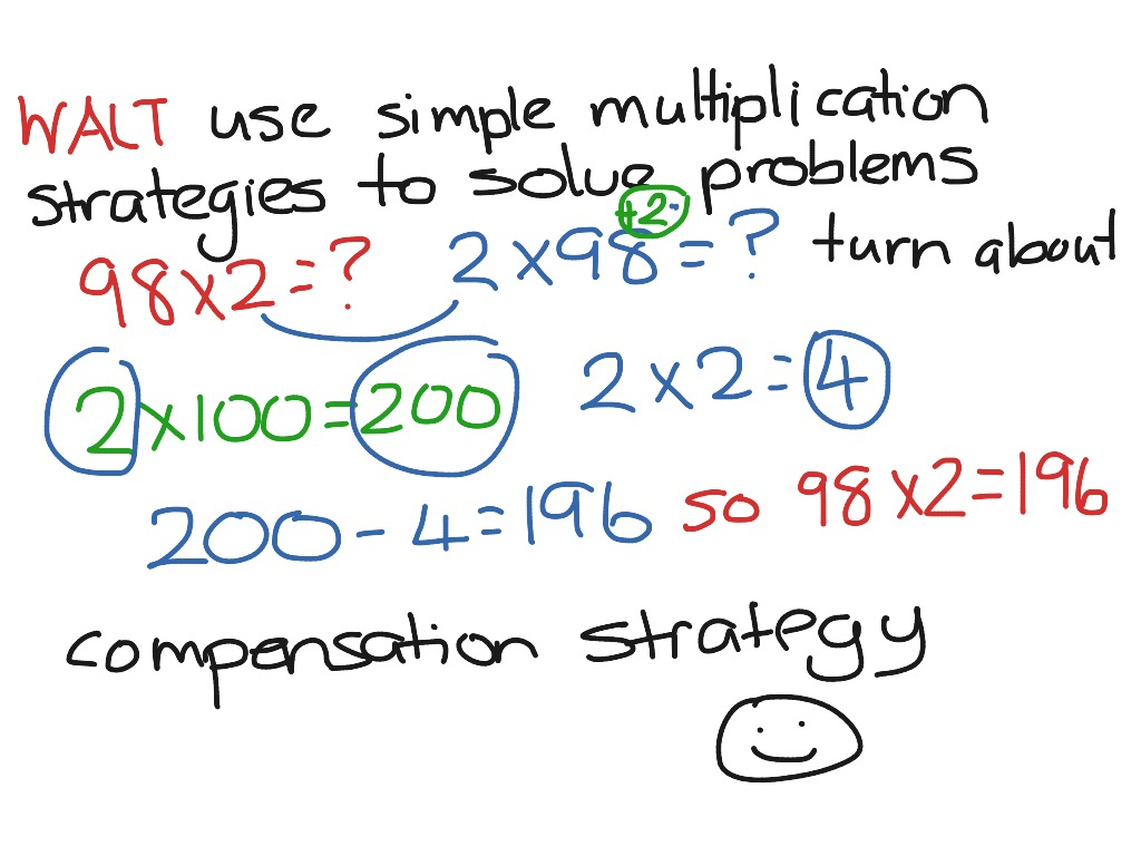 Compensation Strategy Multiplication Worksheets
