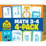 Math Grades 3 4 Flash Cards 4 Pack